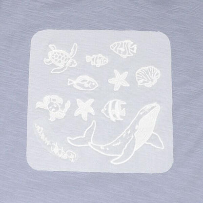 【接觸冷感】海洋刺繡短袖T恤（青少年款）