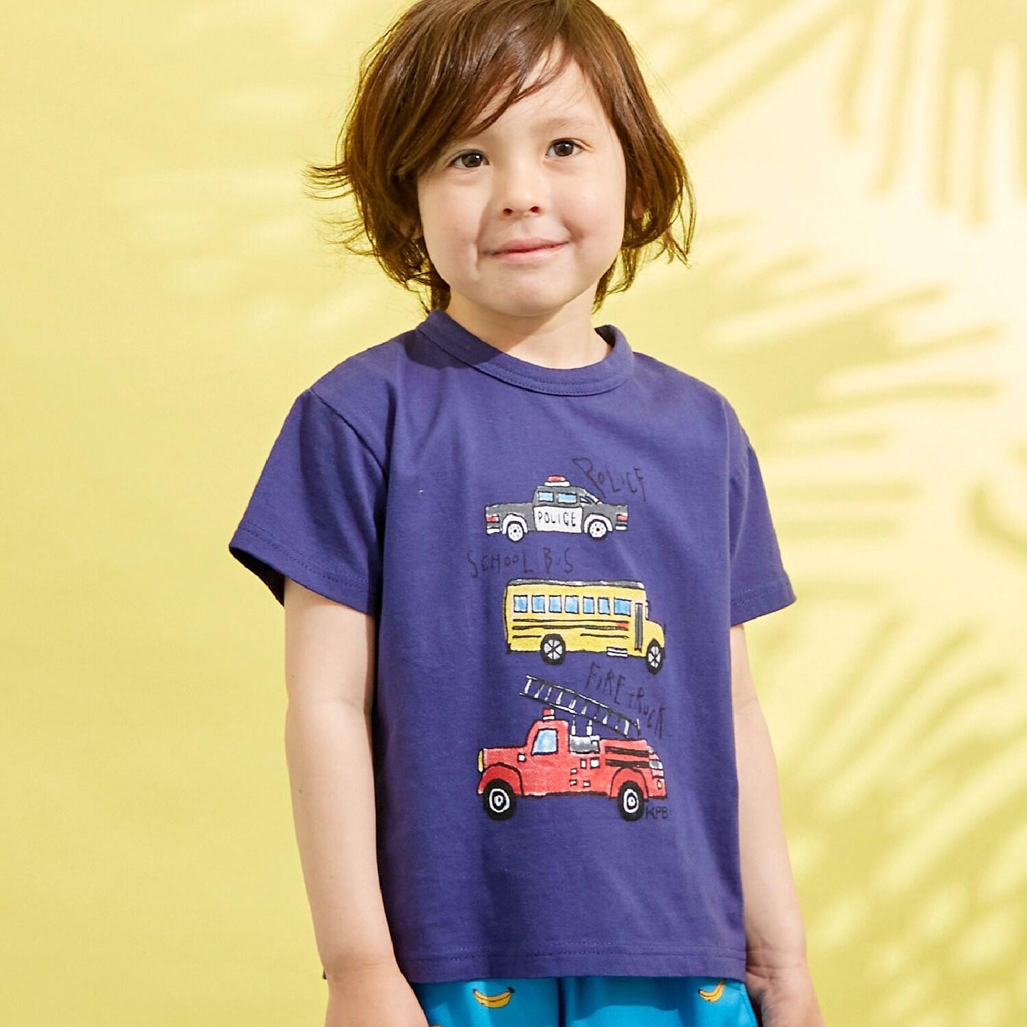 工程車輛印花短袖T恤