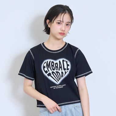 【LTXC】【吸水速幹/清爽】愛心噴霧T恤