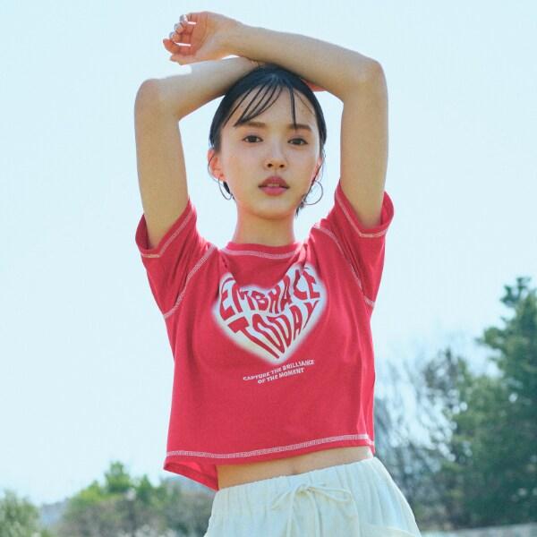 【LTXC】【吸水速幹/清爽】愛心噴霧T恤