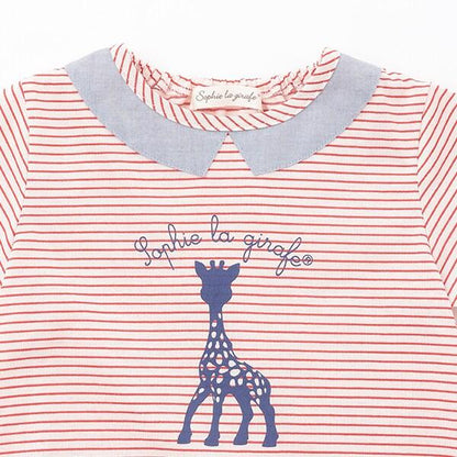 印花條紋短袖套裝