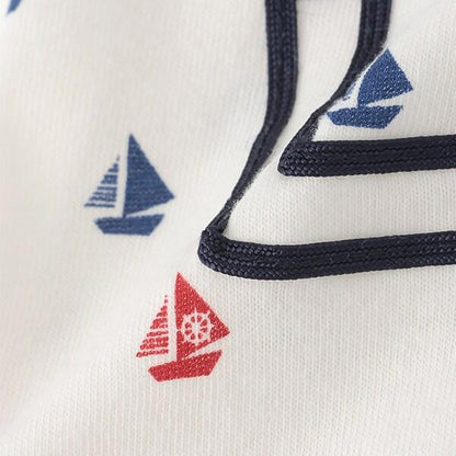 帆船印花短袖T恤