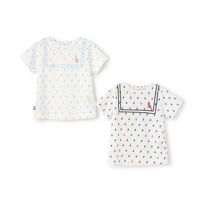 帆船印花短袖T恤