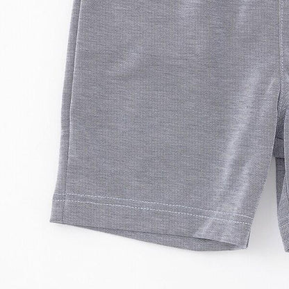 印花條紋短袖套裝