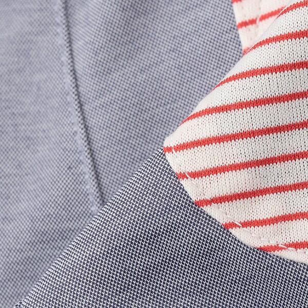 印花條紋短袖套裝