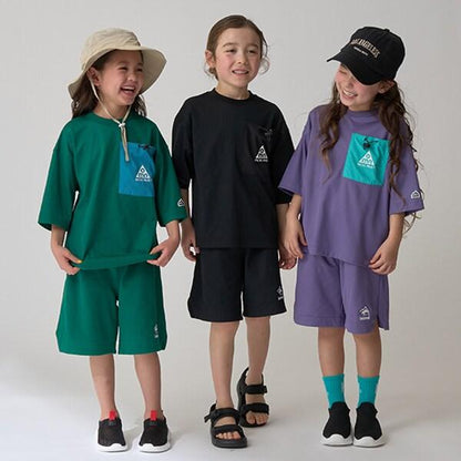 【吸水速幹】束口袋口袋T恤