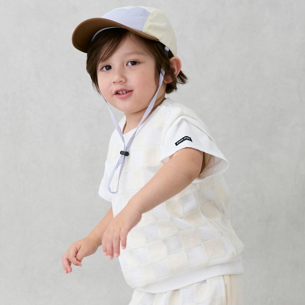 方形刺繡拼接短袖T恤