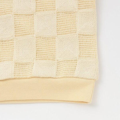 方形刺繡拼接短袖T恤