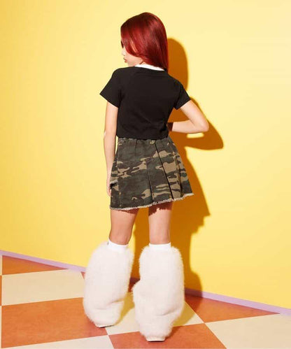 荷葉邊短款上衣