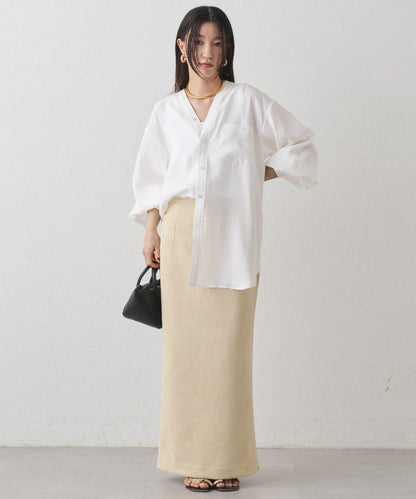 袖口收口V領襯衫