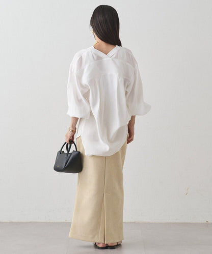 袖口收口V領襯衫