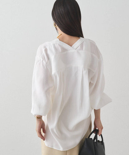 袖口收口V領襯衫