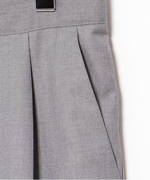 半寬鬆褶皺長褲