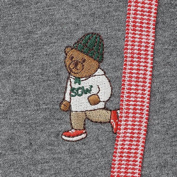 【人氣商品】【直營店無售】小熊刺繡吊帶長袖T恤