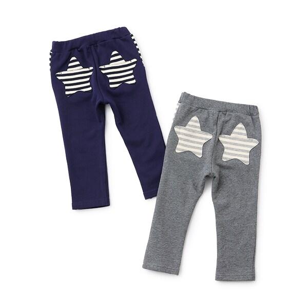 【人氣商品】【直營店無售】條紋星星口袋衛褲