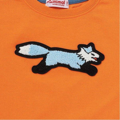 【the FOX】【防汙加工】毛圈繡貼布短袖T恤