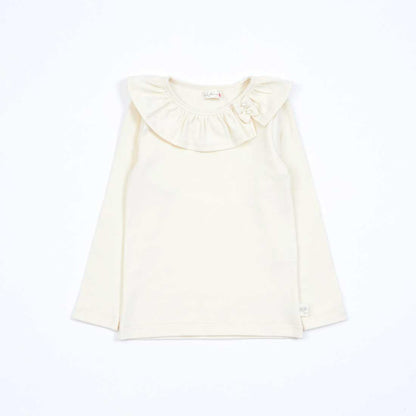 KP 荷葉邊領長袖T恤（80～140）