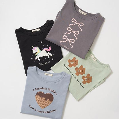 【不易變形柔軟棉】可選8款圖案印花A字型T恤