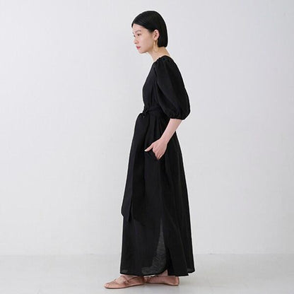 【LADIES】配腰帶連衣裙