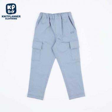 彈力斜紋工裝風長褲（100～130）