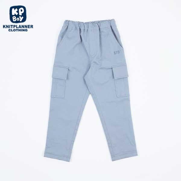 彈力斜紋工裝風長褲（100～130）