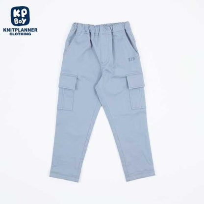 彈力斜紋工裝風長褲（100～130）