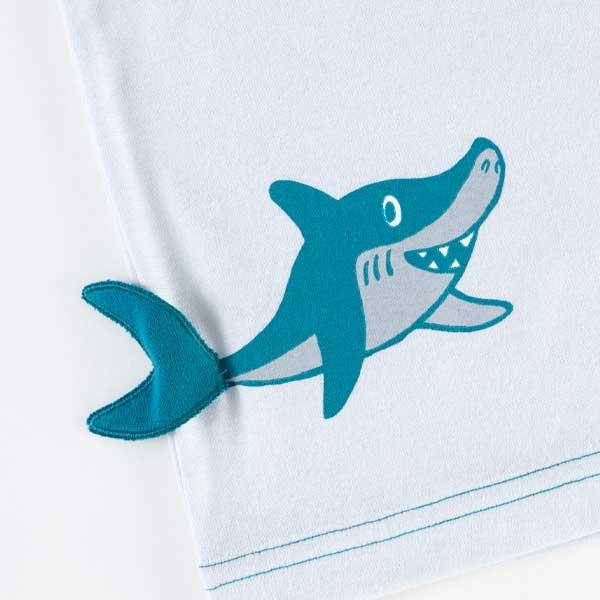 鯊魚圖案短袖T恤（100～130）