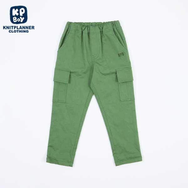 彈力斜紋工裝風長褲（100～130）