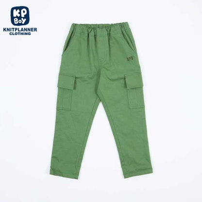 彈力斜紋工裝風長褲（100～130）