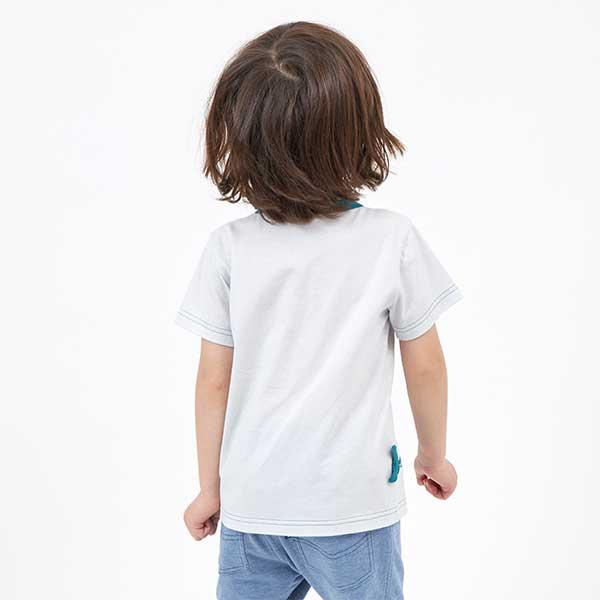 鯊魚圖案短袖T恤（100～130）