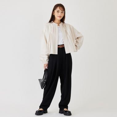 【LADIES】【AJUGA.】褶皺長褲（成人尺碼）