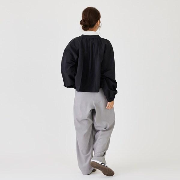 【LADIES】【AJUGA.】褶皺長褲（成人尺碼）