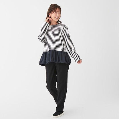 【LADIES】【AJUGA.】褶皺長褲（成人尺碼）