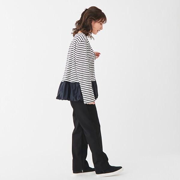 【LADIES】【AJUGA.】褶皺長褲（成人尺碼）