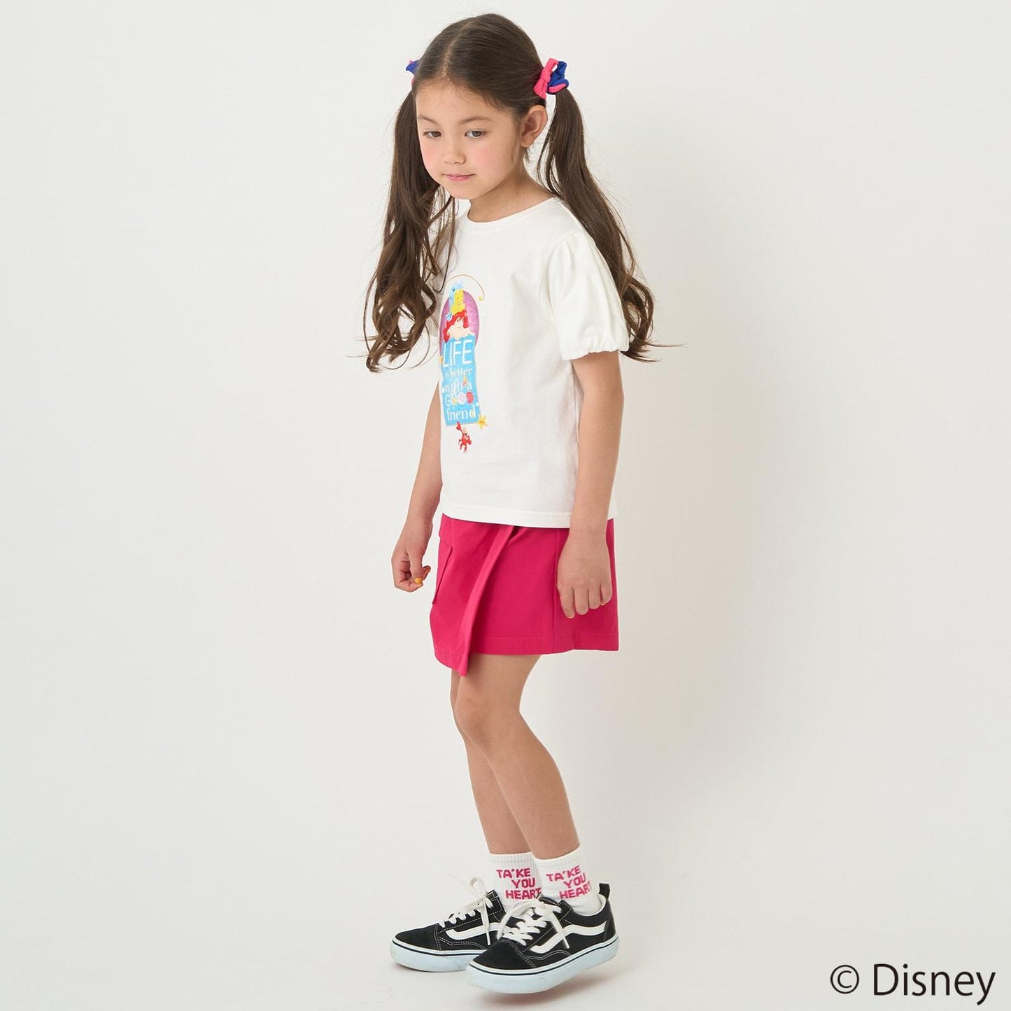 防汙防潑水《迪士尼》公主泡泡袖T恤