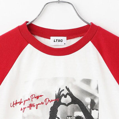 【LTXC】【吸水速幹/清爽】拼色插肩袖T恤