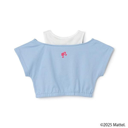 【防汙防潑水】【Barbie】疊穿風格T恤