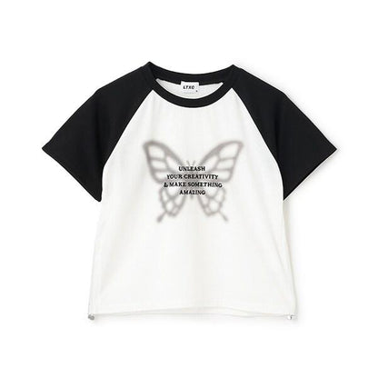 【LTXC】【吸水速幹/清爽】拼色插肩袖T恤