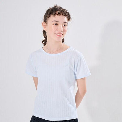 【AMI】鏤空花邊T恤