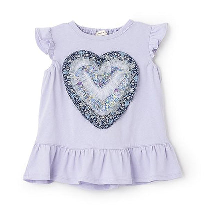 荷葉邊愛心無袖T恤