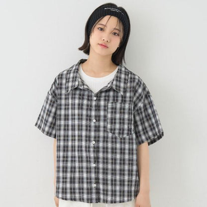 2WAY格紋襯衫套裝