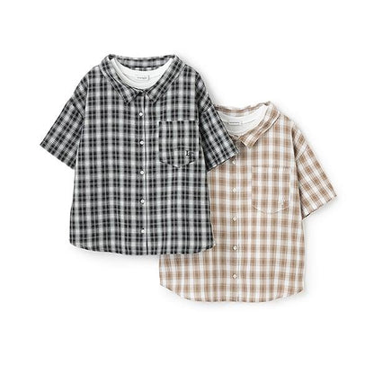 2WAY格紋襯衫套裝