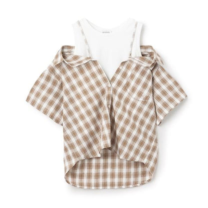 2WAY格紋襯衫套裝