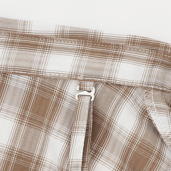 2WAY格紋襯衫套裝