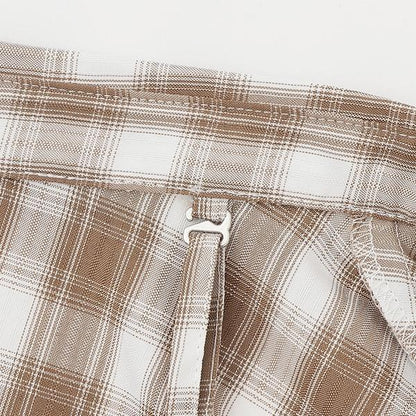 2WAY格紋襯衫套裝