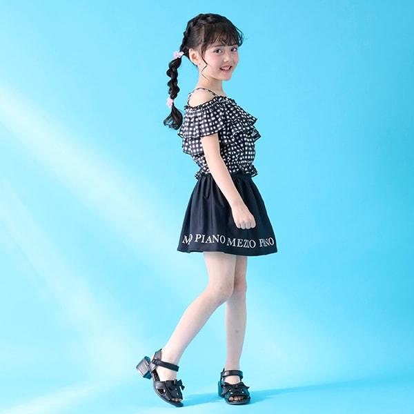 【SWIM】一字肩荷葉邊分體泳衣