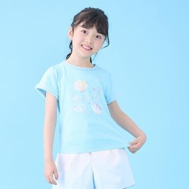 貝殼亮片短袖T恤