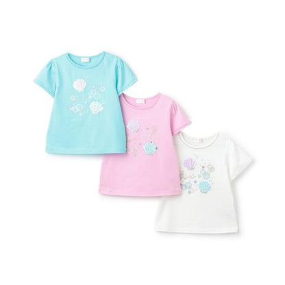 貝殼亮片短袖T恤