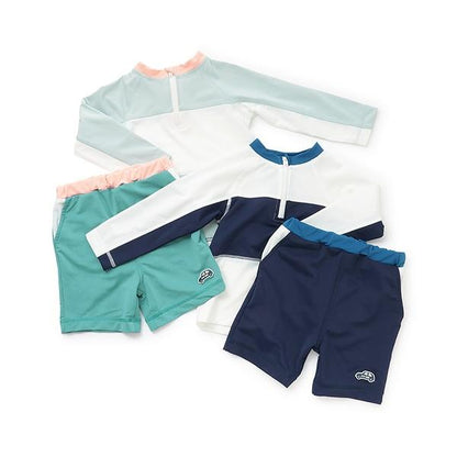 【SWIM】男童拼色套裝泳衣