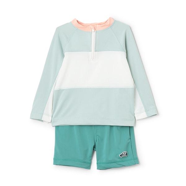 【SWIM】男童拼色套裝泳衣